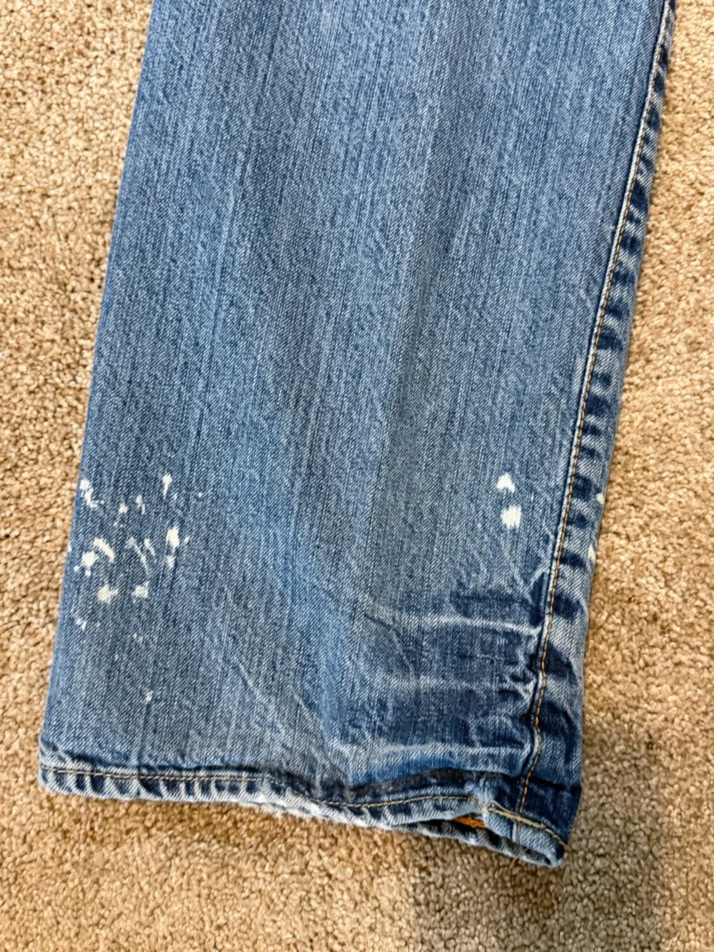Polo by Ralph Lauren Light Blue Straight Jeans with Distressed Details